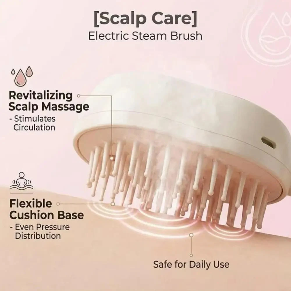 Rechargeable Spray Massage Comb With Red Light Therapy Detangling Hair Brush With Moisturizing Spray Function For Scalp Care