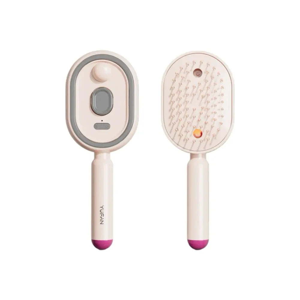 Rechargeable Spray Massage Comb With Red Light Therapy Detangling Hair Brush With Moisturizing Spray Function For Scalp Care